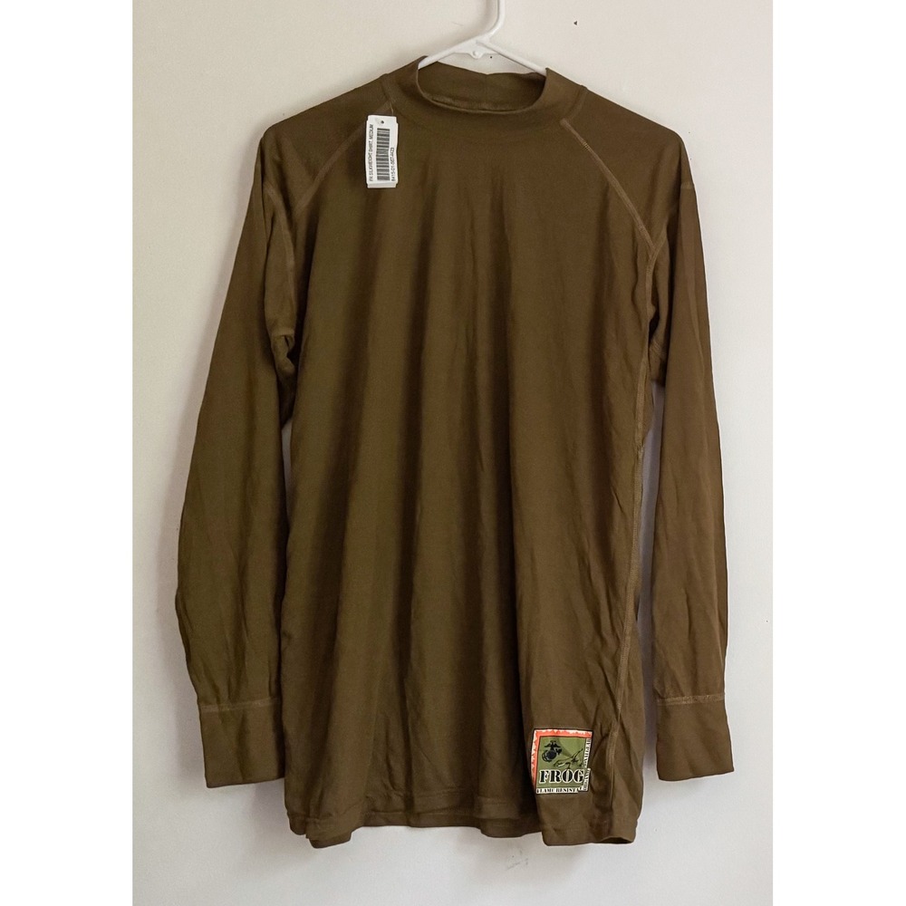 USMC FROG Silkweight Shirt Medium Coyote Brown Flame Resistant Peckham Layer